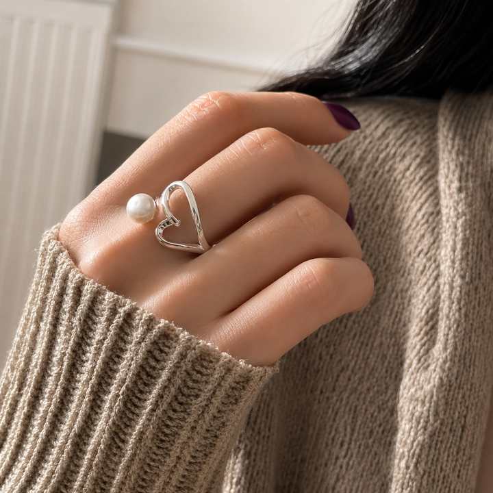 Unspoken Floating Pearl Ring