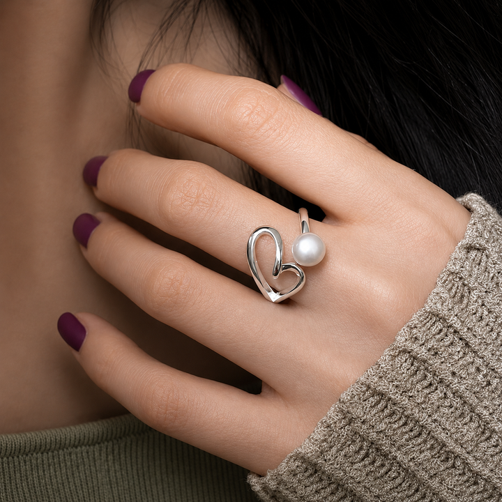 Unspoken Floating Pearl Ring
