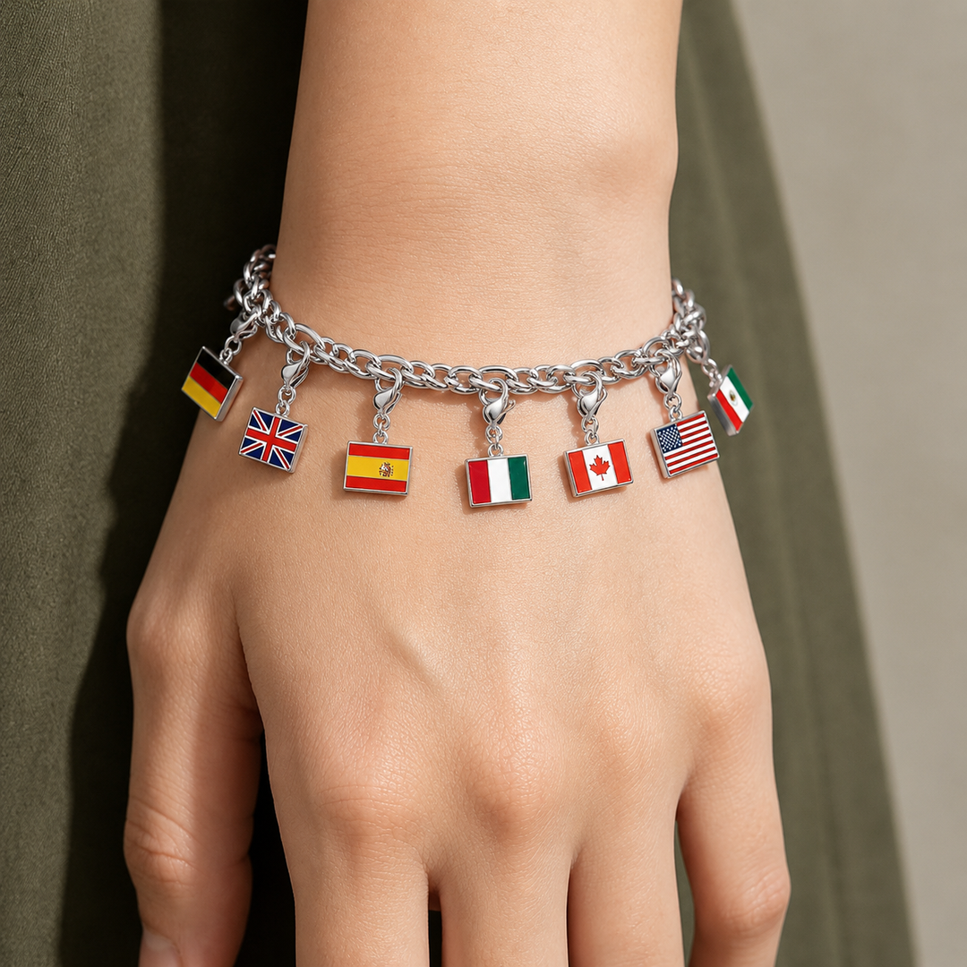 Personalized Country Charm Bracelet