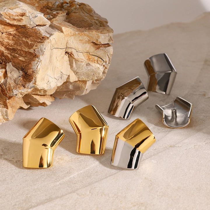 Reflection Gold-Plated Earrings