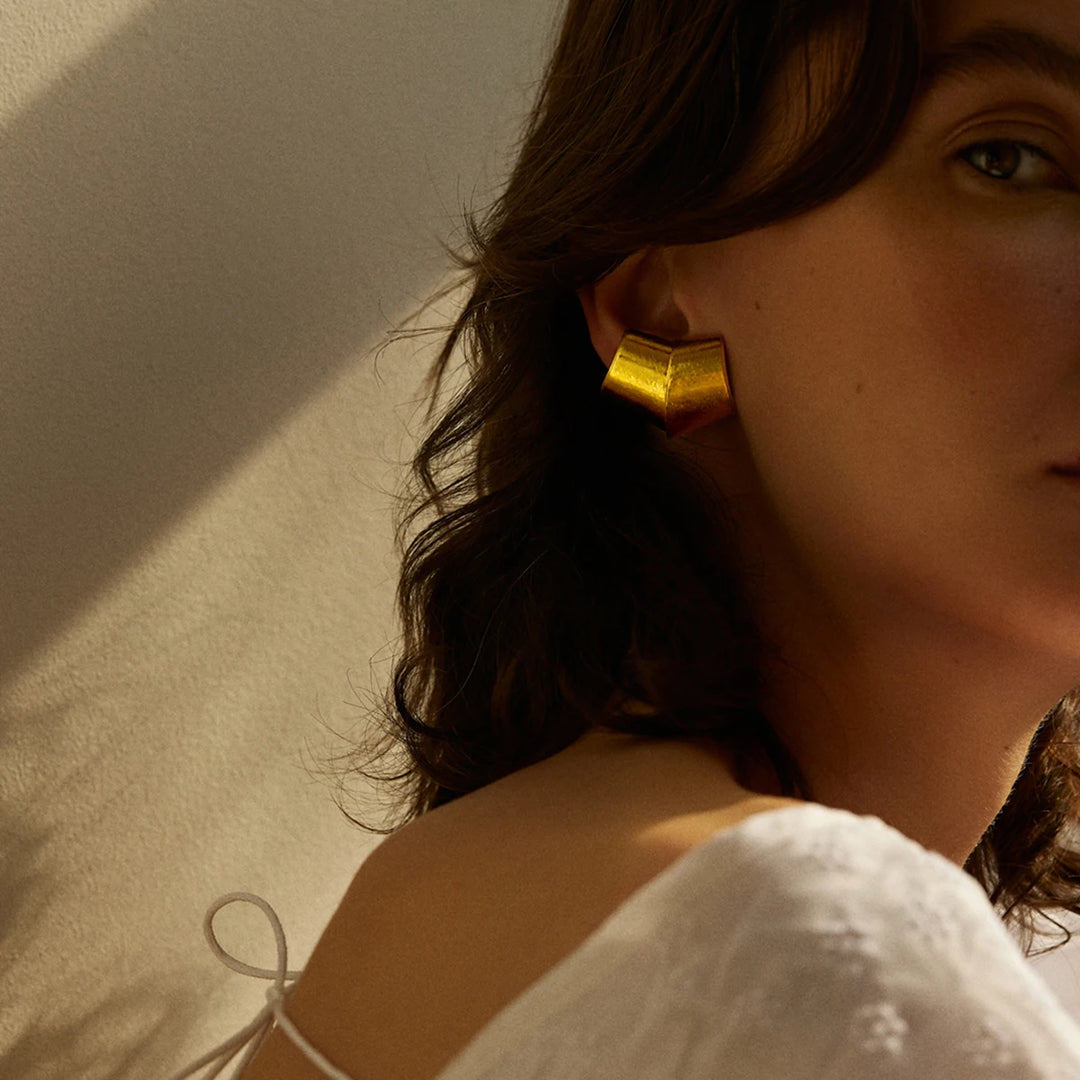 Reflection Gold-Plated Earrings