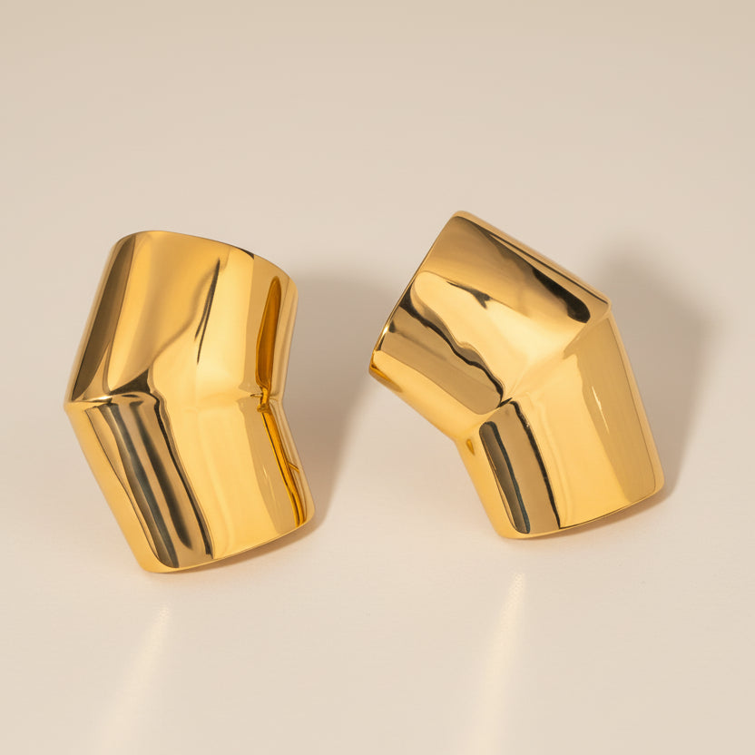 Reflection Gold-Plated Earrings