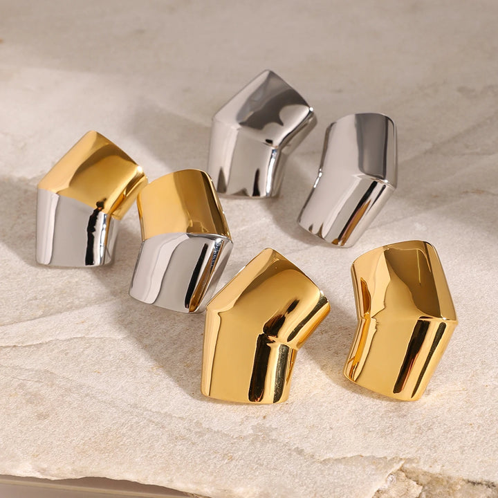Reflection Gold-Plated Earrings