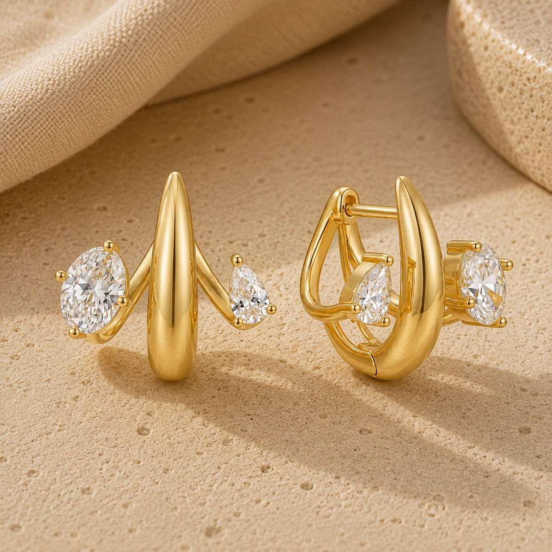 Lumìna CZ 18K Gold-Plated Drops