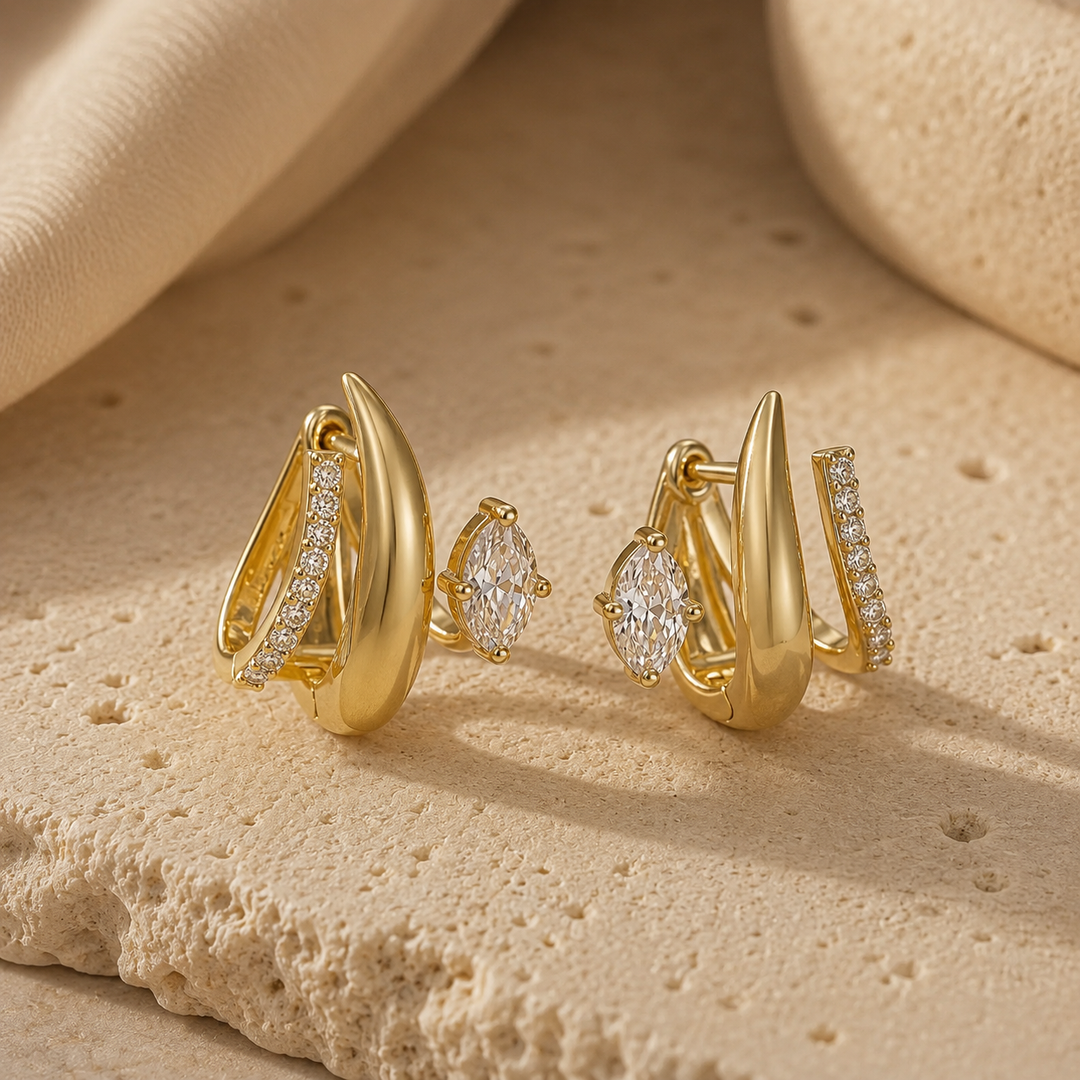 Lumìna CZ 18K Gold-Plated Drops