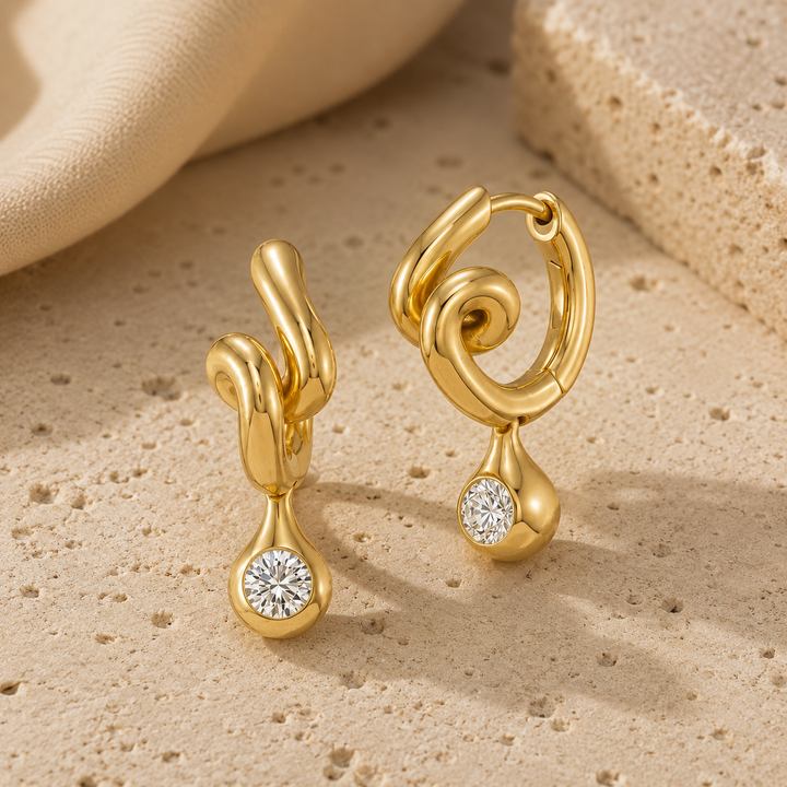 Lumìna CZ 18K Gold-Plated Drops