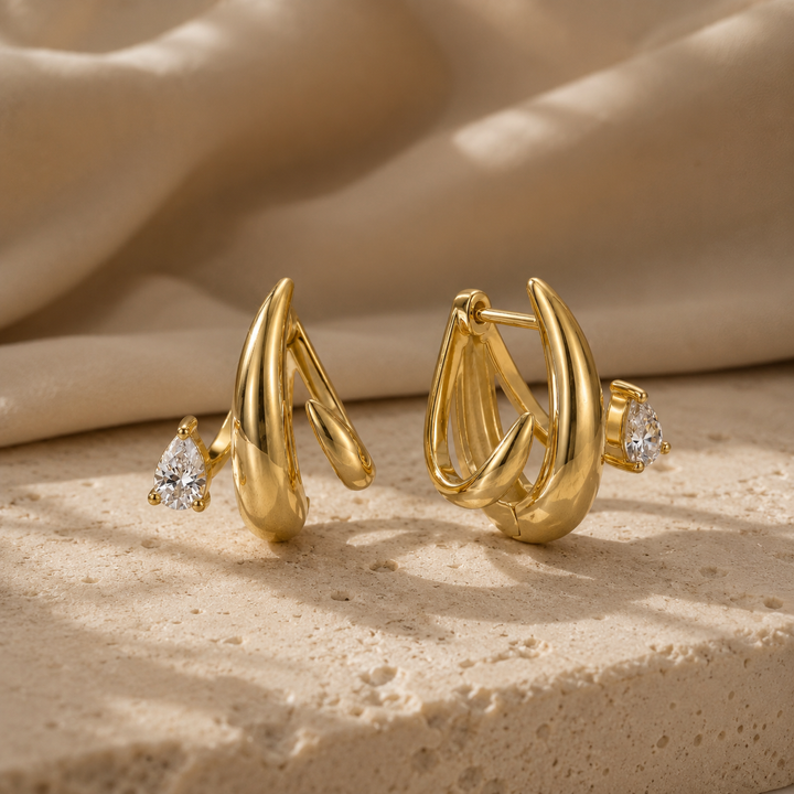 Lumìna CZ 18K Gold-Plated Drops