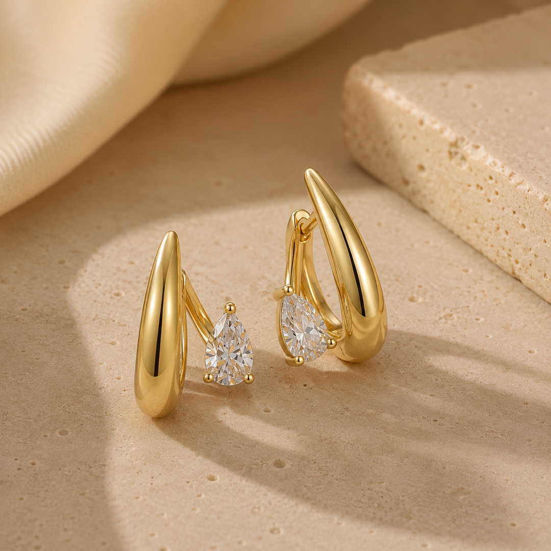 Lumìna CZ 18K Gold-Plated Drops