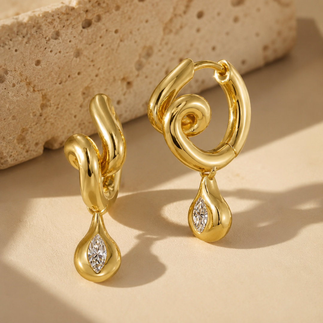 Lumìna CZ 18K Gold-Plated Drops