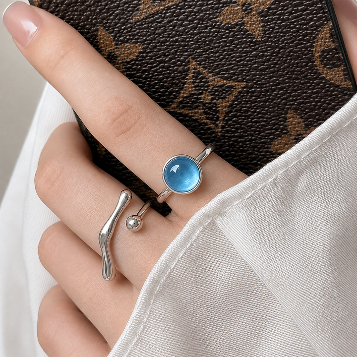 Duality Core Silver Rings