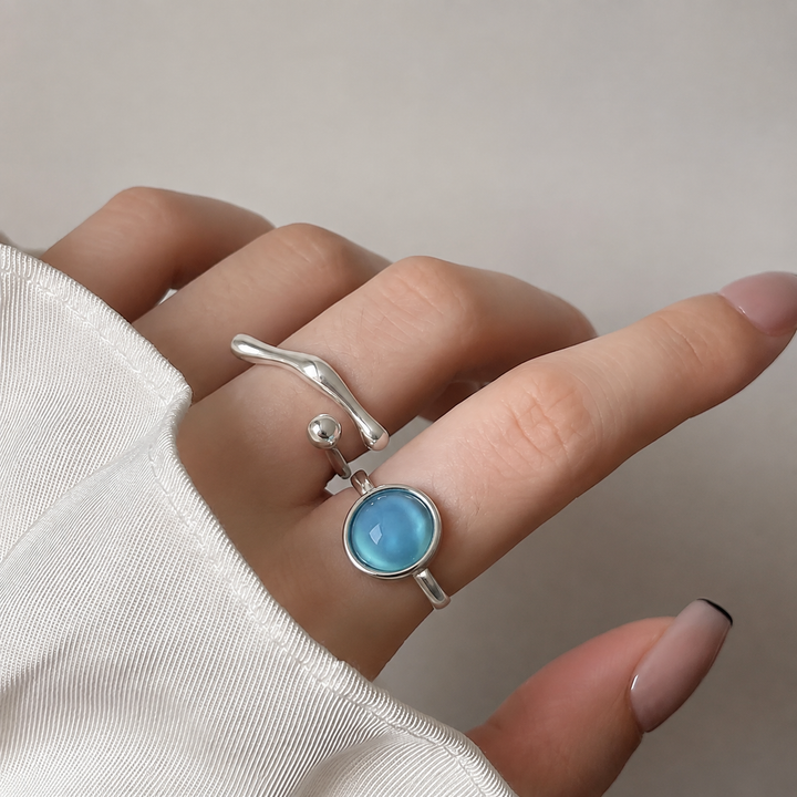 Duality Core Silver Rings