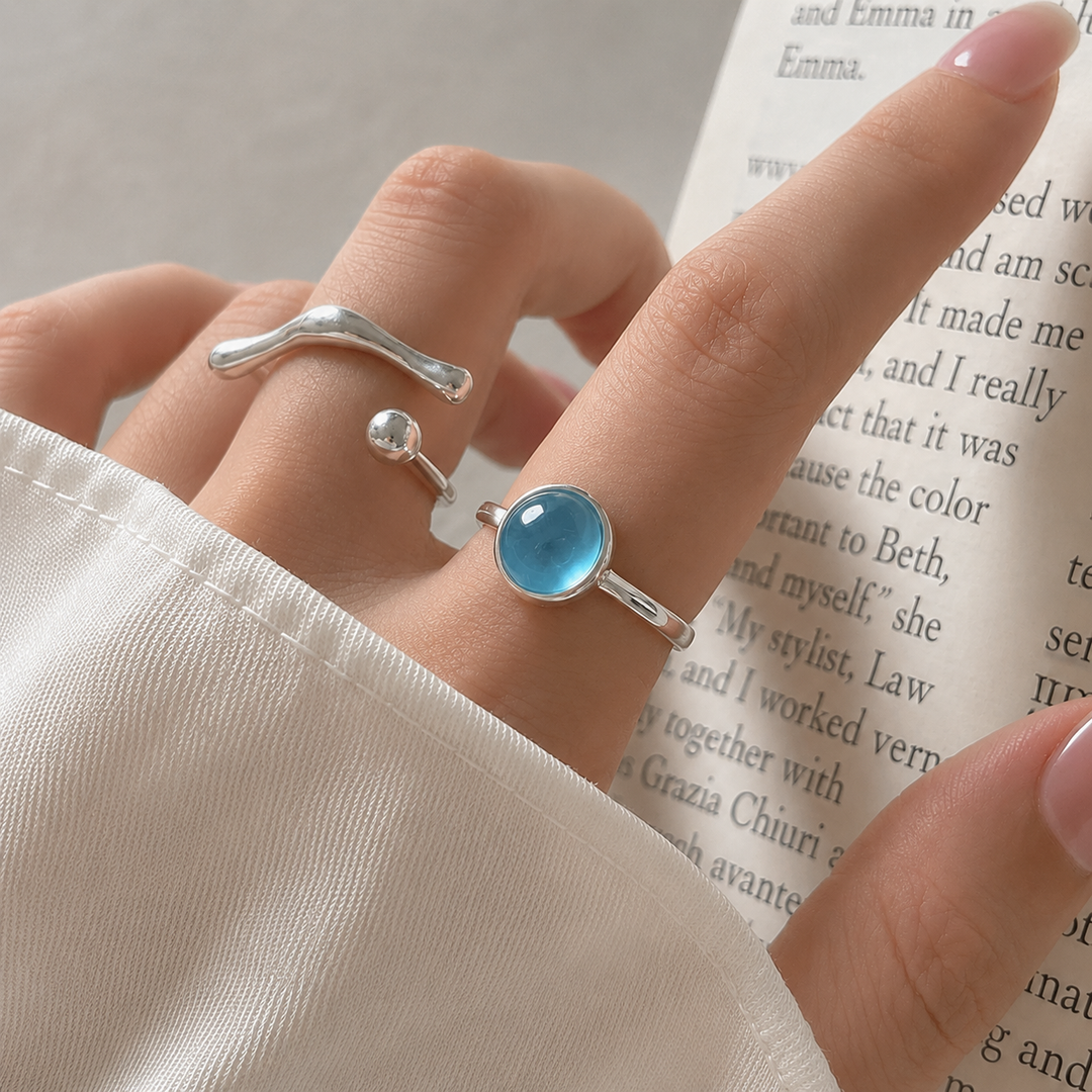 Duality Core Silver Rings