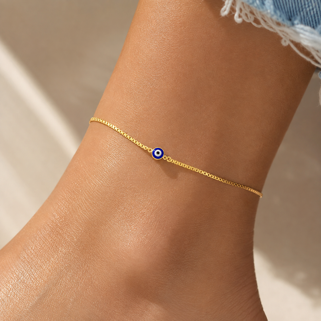 Evil Warden Silver Anklet