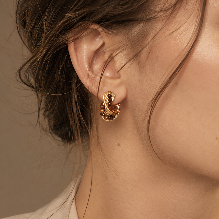 Fauve Gold-Plated Hoops
