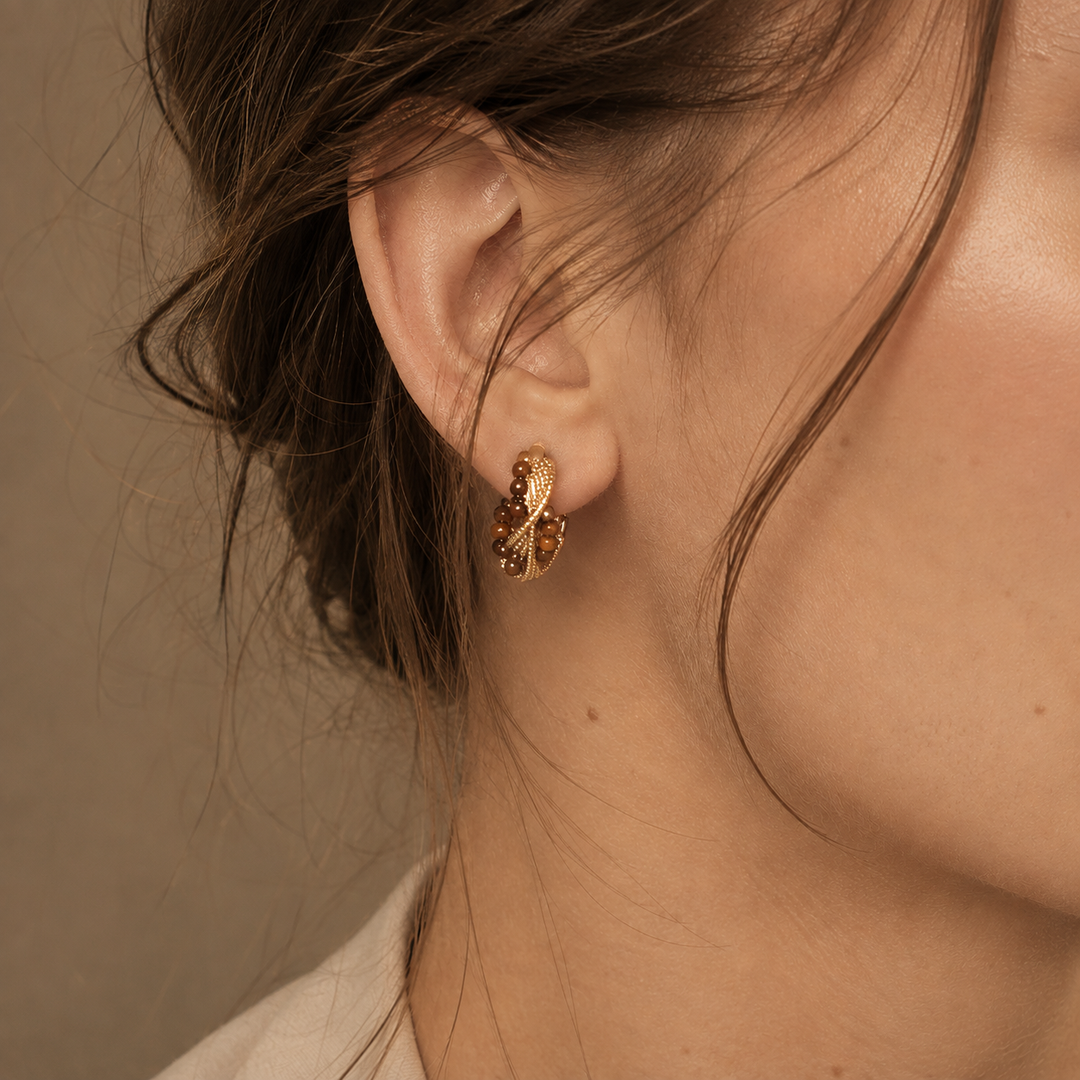 Fauve Gold-Plated Hoops