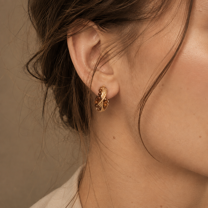 Fauve Gold-Plated Hoops