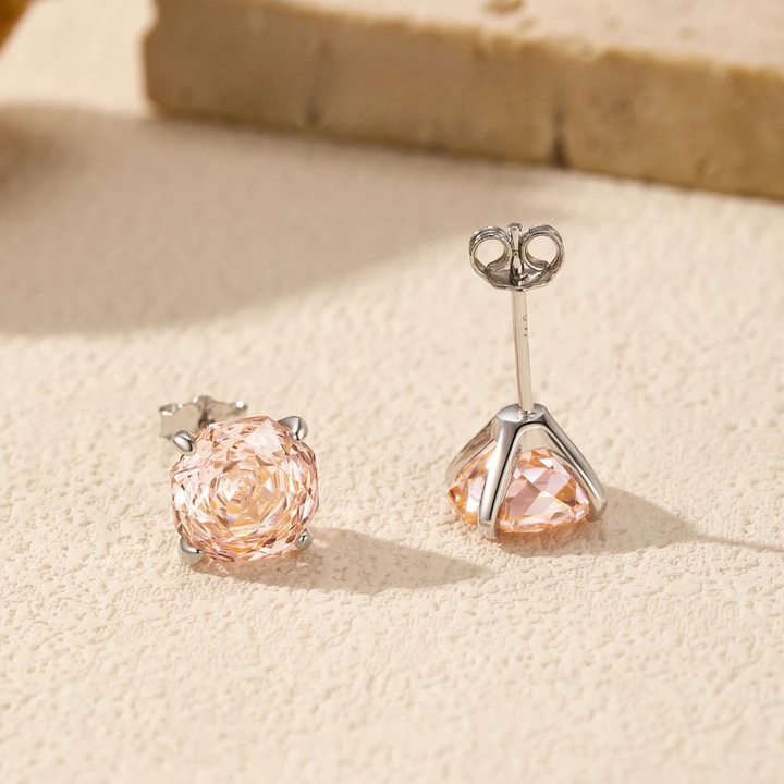 Sunset Rose Stud Earrings