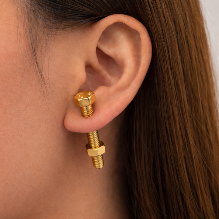 Hex Bolt Earrings
