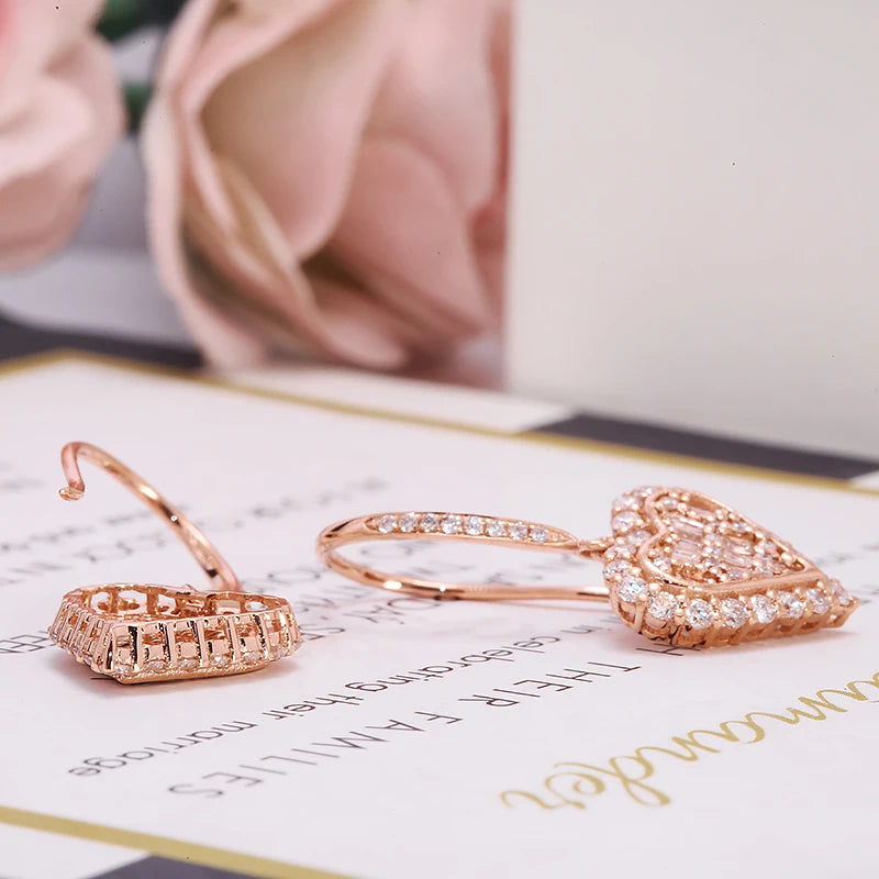 Léa | 14k Sold Gold Diamond Earrings
