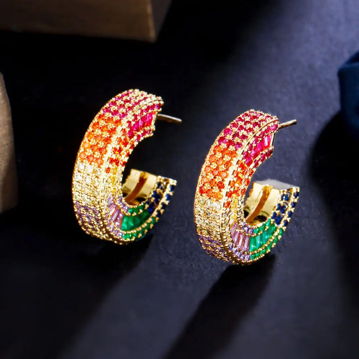 Odetta Casten Polychrome Hoop Earrings