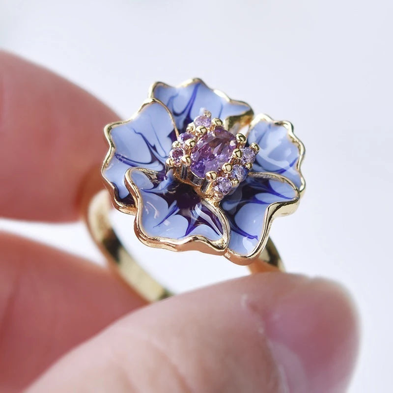 Summer Skies Floral Ring
