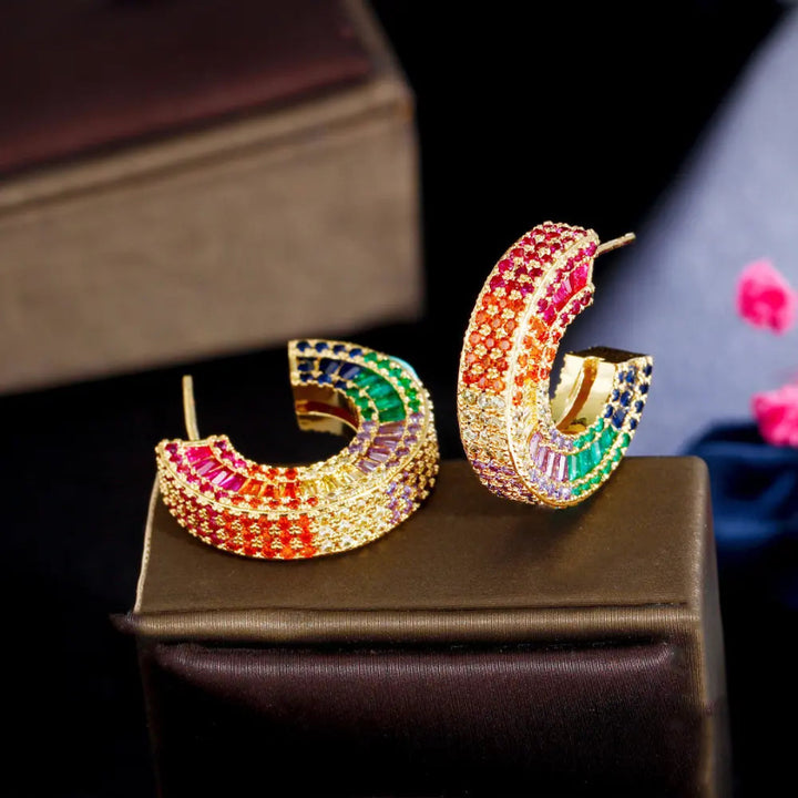 Odetta Casten Polychrome Hoop Earrings