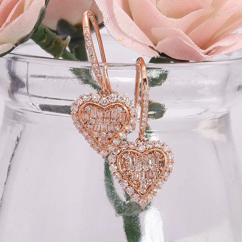Léa | 14k Sold Gold Diamond Earrings