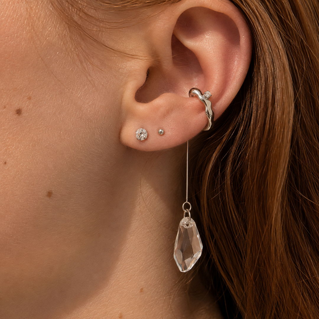 Moon Shards Hoop Earrings