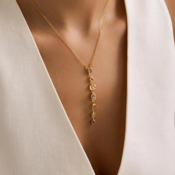 Memory Stones Drop Necklace