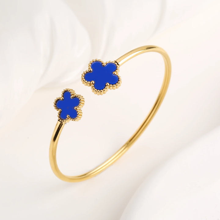 Claudine Beaded Clover Bangle