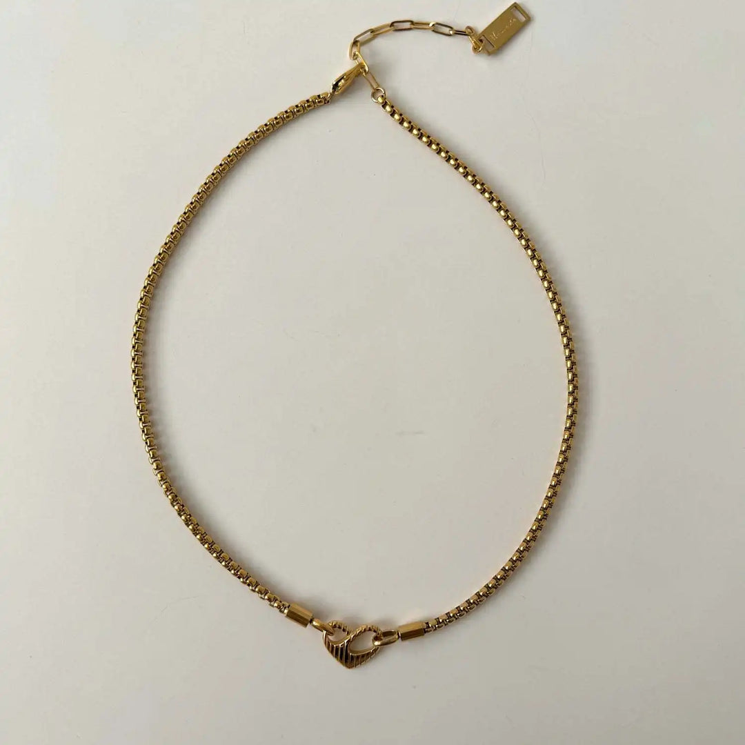 Livia Heart Letter Necklace