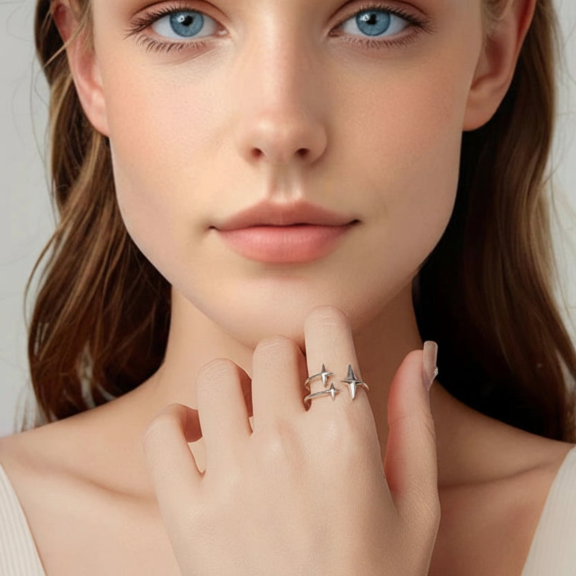 Iskarel Star Passage Sterling Silver Ring