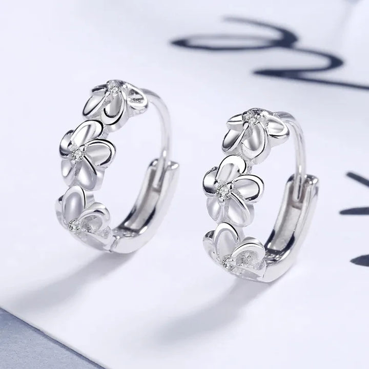 Yasmin Floral Hoop Earrings