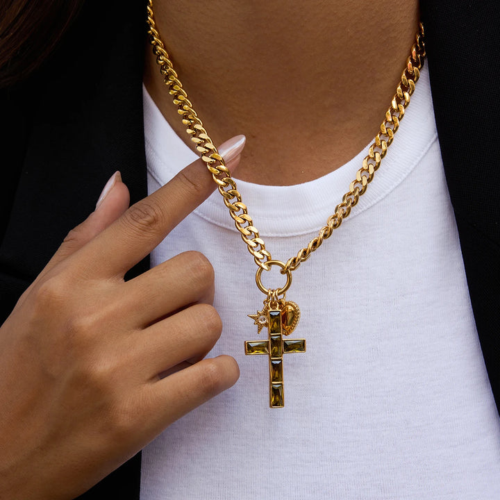 Holy Compass Gold-Plated Necklace