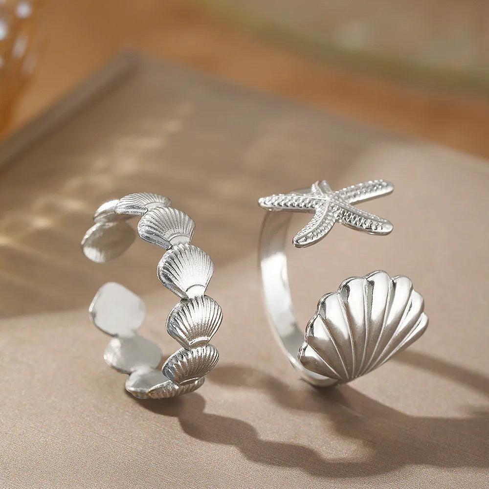 Marina Shell Ring Set