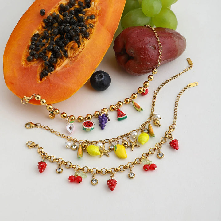 In-Season Fruitiness Gold-Plated Bracelet