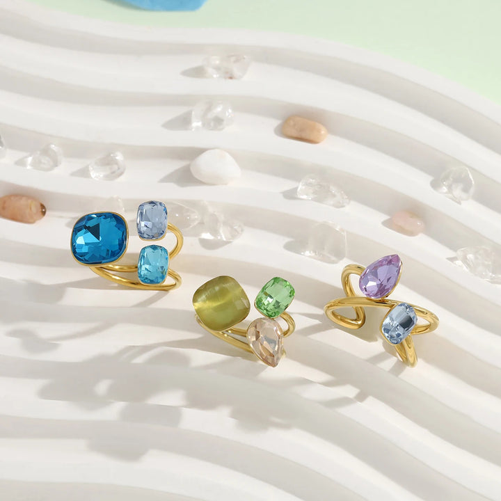 Fairy Stones Gold-Plated Earrings