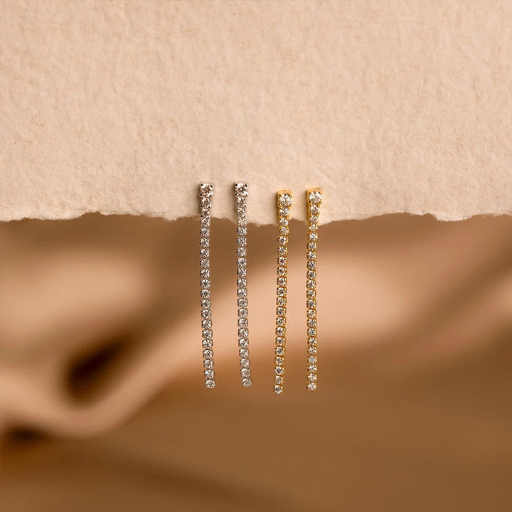 Silky Drop Tassel Earrings