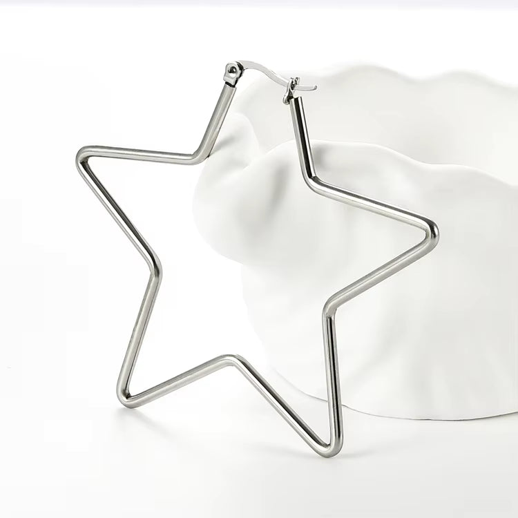 Blaire Star Hoop Earrings