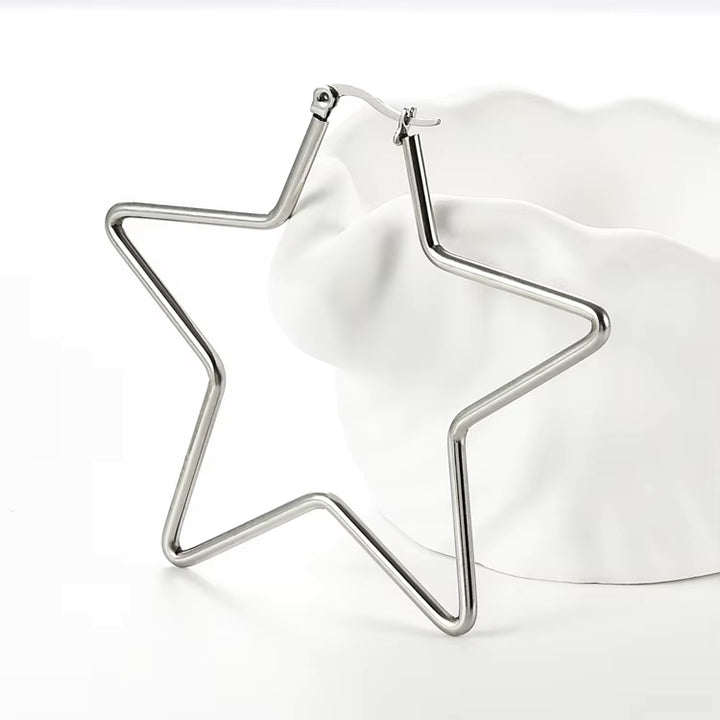 Blaire Star Hoop Earrings