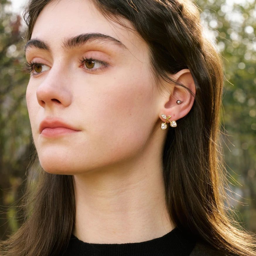 Sherine Cherry Heart Earrings
