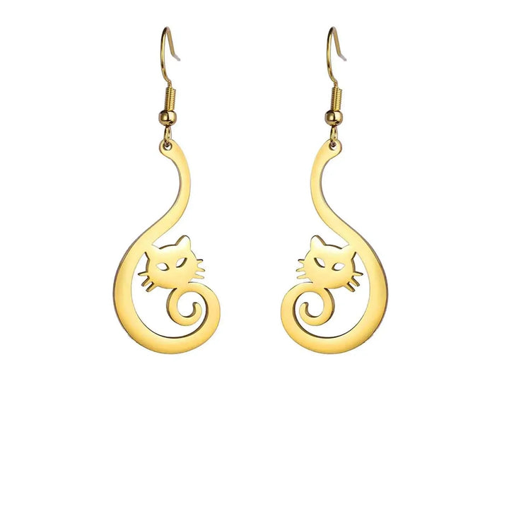 Salem Moon Steel Earrings