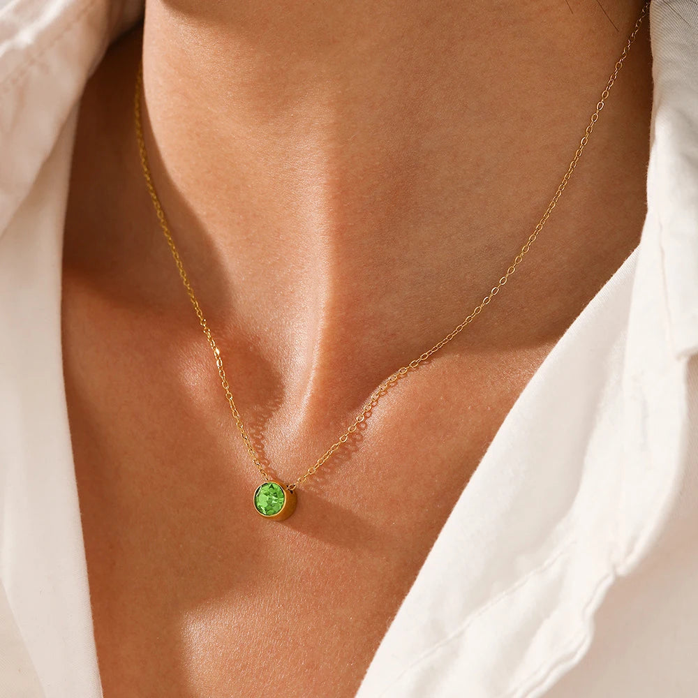 Birthstone Pendant Necklace