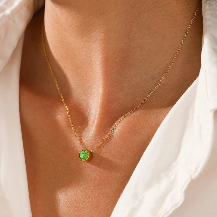 Birthstone Pendant Necklace
