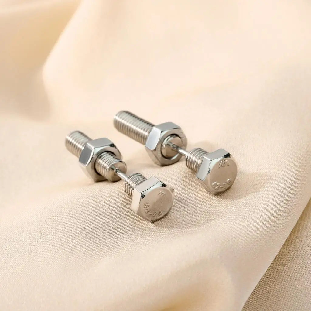 Hex Bolt Earrings