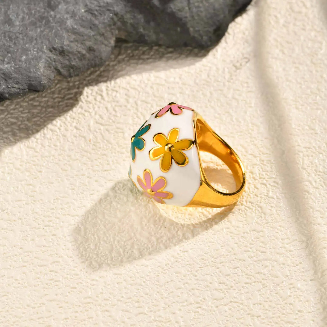 Asteria Enamel Steel Ring