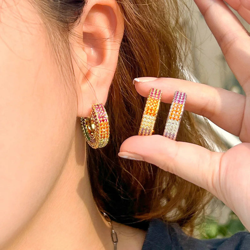 Odetta Casten Polychrome Hoop Earrings