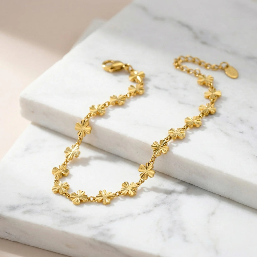 Charms & Bloom Gold-Plated Anklet