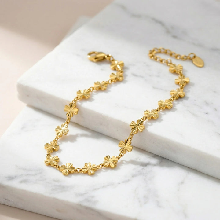 Charms & Bloom Gold-Plated Anklet