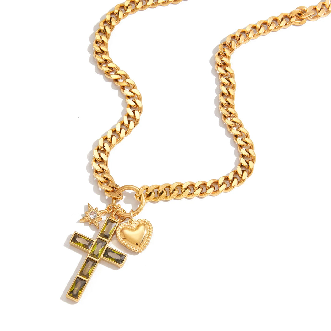 Holy Compass Gold-Plated Necklace